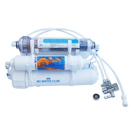 Alkaline (Raise pH Level) 5-Stage Countertop Reverse Osmosis Water Purification System, 75 GPD Membrane