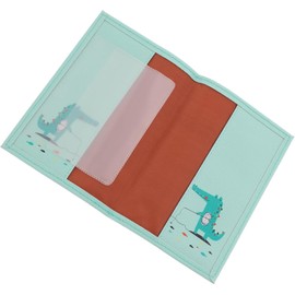 Holibanna Porta Cartilla de Infantil Funda Protectora de Pu para Pasaporte y Documentos de Viaje, Resistente al Desgaste, Diseño Práctico y Color Verde Adecuado para Viajes y Uso en Casa