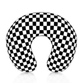 DILIMI Nursing Pillow Cover, Stretchy Removable Case for Breastfeeding Pillows, Ultra Soft Comfortable Slipcover for Baby Girl and Boy, Black Checkerboard