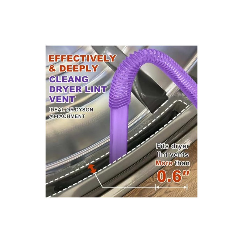 Sealegend Dryer Lint Vacuum Attachment Hose Compatible with Dyson V15
