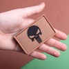 Bluyellow 2-Piece Tan Skull Patch Set, Embroidered Military Patches with