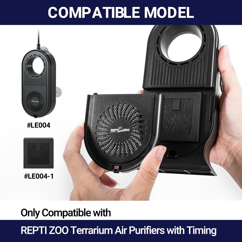 REPTI ZOO Reptile Terrarium Air Purifier Activated Carbon Replacement Filter
