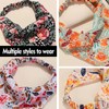 KALUROIL Pack of 5 Women's Hair Scarves Flower Headscarves Elastic