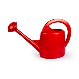 Consolidated Plastics Durable Swiss Watering Can with UV Protection, Ergonomic Handle for Indoor/Outdoor Gardening, Made in Switzerland (7 Liter, Red)