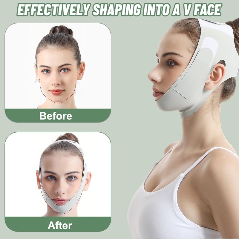 ZKGYUS V Face Masks, Reusable V-Line Mask, Face Slimming Belt