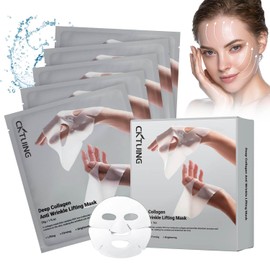 Mascarilla facial antiarrugas con colágeno profundo - Mascarilla facial de colágeno para la noche, mascarilla profunda de colágeno real Bio-Collagen, mascarilla facial hidratante de colágeno