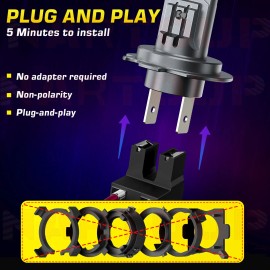 AQJ For Honda CBR600F4i 2001-2006 Motorcycle LED Headlight Kit H7 6000K White Bulbs