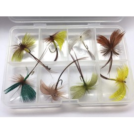 BestCity Fly Fishing MAYFLY + FREE FLY BOX Size 8 Trout Flies Pack of 8 may fly #316