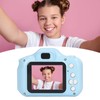 Kids Camera 2.0in IPS Screen Blue Comfortable Grip Rounded Body