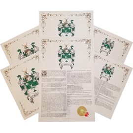 O'Ring - Last Name Coat of Arms, Family Crest and History Print Set (2 Pack)