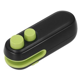 Mini Bag Sealer, Handheld Heat Bag Sealer 2 in 1 Sealer and Cutter, Portable Resealer Machine for Plastic Bags, Snack Bags with 400mAh Lithium Battery (black)