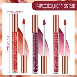 3-Piece Hyaluronic Acid Lip Gloss Set, High Shine, Long-Lasting & Hydrating Lip Gloss Collection for Plump, Soft & Radiant Lips Vegan, Cruelty-Free & Fragrant Beauty Trio
