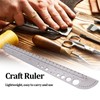 Baxnore Heavy Duty Stainless Steel Ruler, Multifunctional Metal Craft Ruler