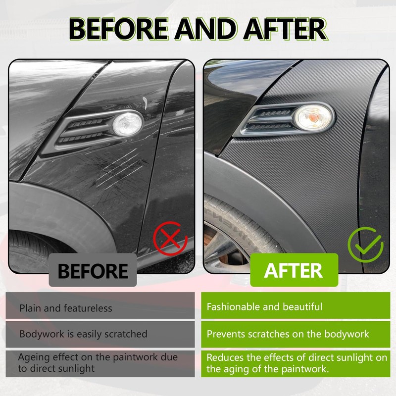 ongfuwu 33 Ft × 4 in Automotive Pinstriping Tape, Carbon