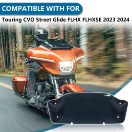AUFER 5" Front Fairing Windshield Windscreen Wind Deflector Wind Splitter Compatible With For Touring CVO Street Glide FLHXSE FLHX 2023 2024 Accessories (Smoke)