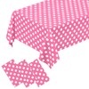 QISOLIY 3 Packs Minnie Mouse Table Cloths Pink Polka Dot