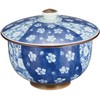 Saikaitoki 61677 Hasami Ware Tea Cup with Lid, Plum Pattern,