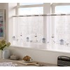 Alan Symonds Seaside Eyelet Top Voile Cafe Curtain Panel (59" x 18")