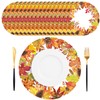 SMUAENSS 50 PCS Fall Round Paper Placemats, 13.5 Inch Thanksgiving