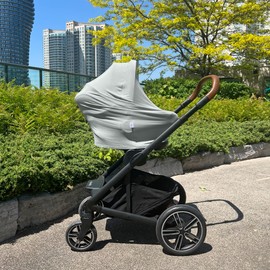 MOZAH Baby Multi-Use Cover: 9-in-1 Baby Carseat Cover, Nursing Cover, Stroller Cover & More. Breast Feeding Essentials and Baby Registry Favorite (Belgian Grey)