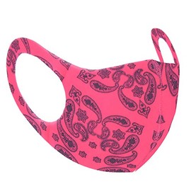 Zac's Alter Ego Non Medical Neon Pink Paisley Print Face Mask/Cover