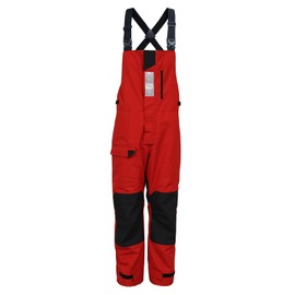 VZKAK Sailing Jacket and bib Pants for Men,Offshore sailing,Coastal cruising,Sailing foul weather gear (Bib Pants-Red, M)