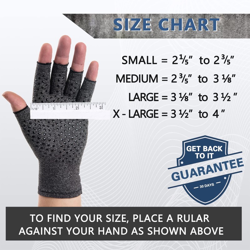HENOTIC Arthritis Compression Gloves for Women Men, Anti-Slip Glue Dot