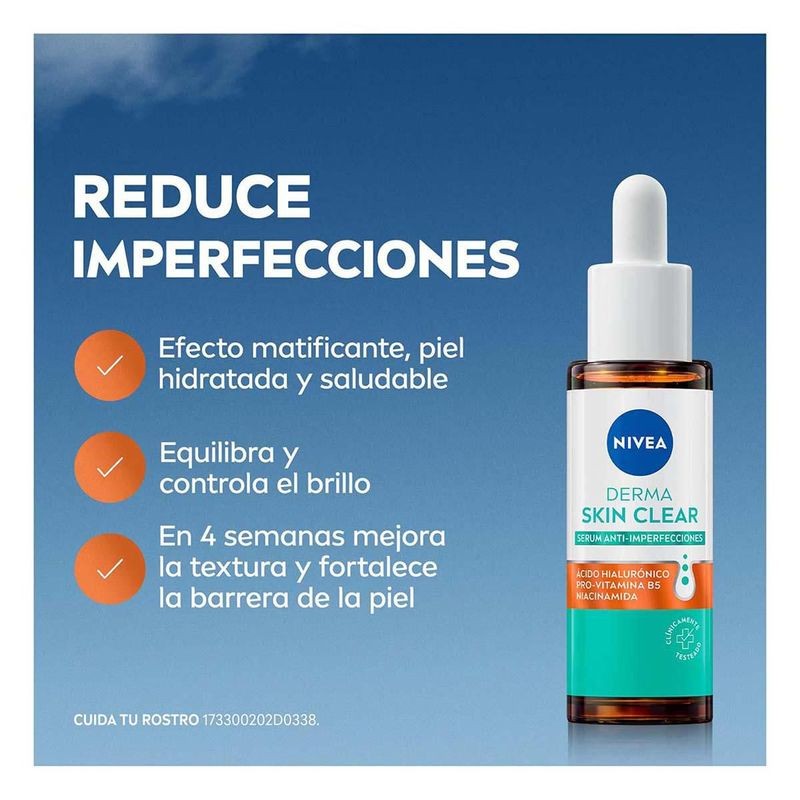 Sérum Nivea Derma Skin Clear Anti-imperfecciones Acabado Mate 30m