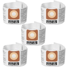 5-Pack Ridgid VF3501 Replacement Filter Bags, Compatible with Ridgid 3 to 4.5 Gallon Dust Bags/Dry Vac Dust Bags, t# RIDGID VF3501 / WORKSHOP WS32045F