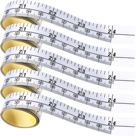 Self-Adhesive Measuring Tape Workbench Ruler Adhesive Backed Double Scale Stick Tape Measure for Work Woodworking, Saw, Drafting Table (24 Inch,5 Pieces)