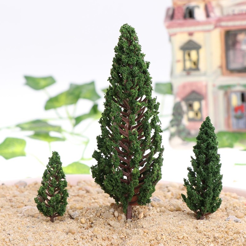 WINOMO 10pcs Model Trees Scenery Landscape Park Street Diorama Scenery