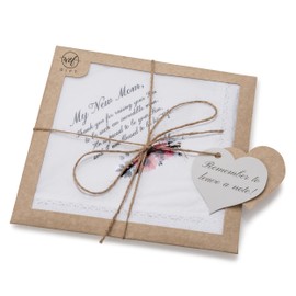 W&F GIFT Mother Of The Groom Gifts | Wedding Handkerchief Gift for New Mom | Mother In Law Gifts from Daughter In Law