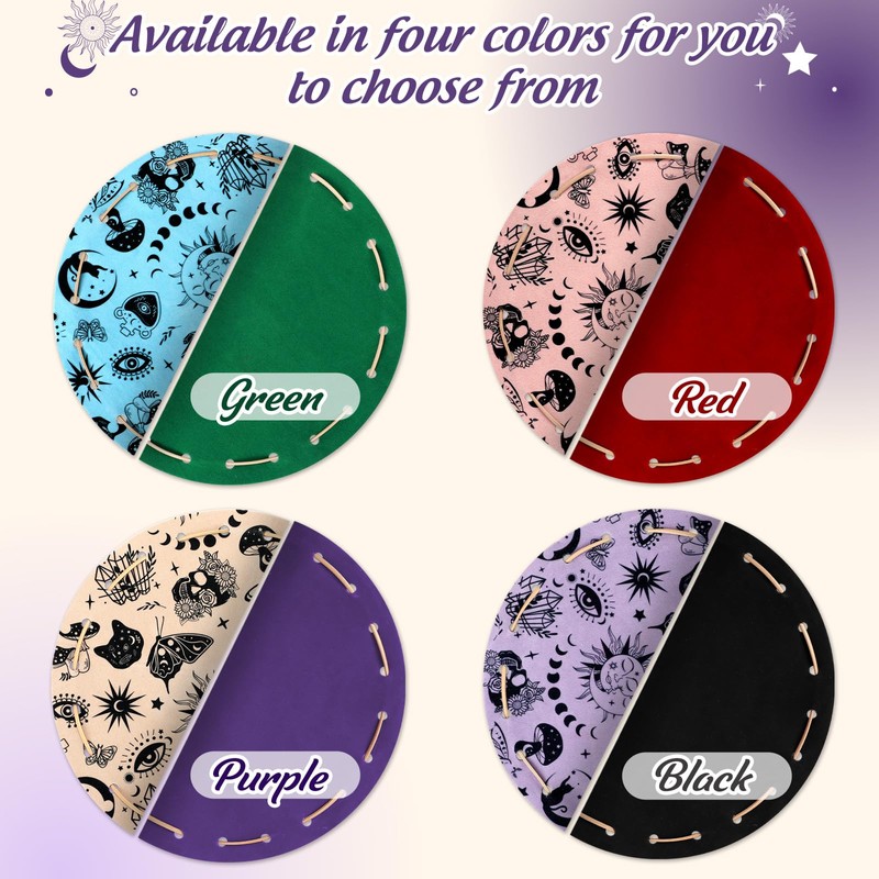 CiyvoLyeen Red Dice Tray Drawstring Storage Bag with Velvet Dice