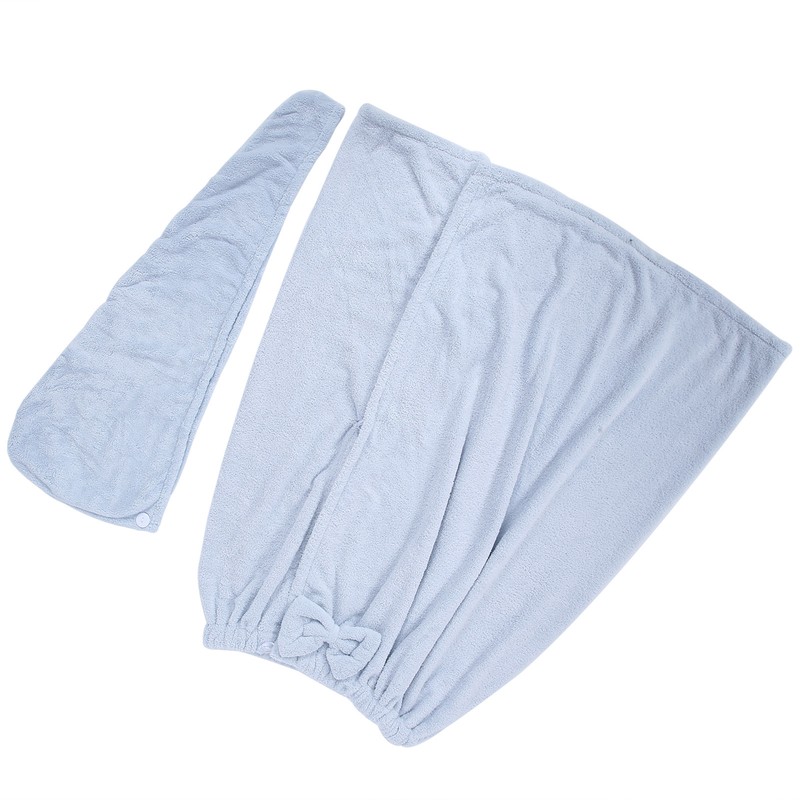 Bath Towel Wrap Coral Fleece Spa Women Adjustable Shower Wrap