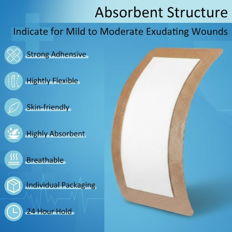 Geiserailie 24 Pcs Extra Large Flexible Adhesive Bandages,5" x 3"