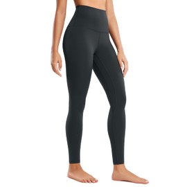 CRZ YOGA Women's Butterluxe Super High Waisted Workout Leggings 28 Inches -Over Belly Buttery Soft Full Length Yoga Pants Melanite Medium