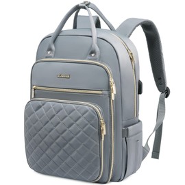 LOVEVOOK Laptop Backpack for Women, Water Resistant Travel Work Backpacks Purse Stylish College Business Teacher Nurse Computer Bag with USB Charging Port, Fits 15.6" Laptop