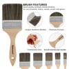 Double Thick Chip Paint Brush, Wood Stain Brushes for Painting