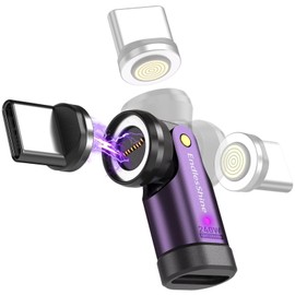 EndlesShine Adaptador Magnético USB C 240W [1 Unidades], Puede Convertir Todos los Cables de Tipo C en Cables USB C Magnéticos, Rotación de 90/180/360 Grados, 5A Carga Rápida Transferencia de Datos