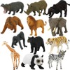 12PCS Mini Forest Animals Figures Toy Simulation Forest Animals Figurines