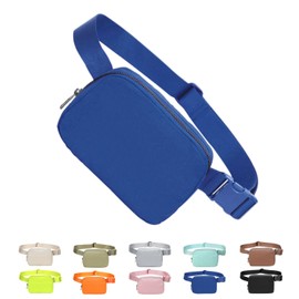 Tapp Collections Unisex Mini Crossbody Belt Bag with Adjustable Strap Small Waist Pouch for Workout Running Traveling Hiking - Royal Blue