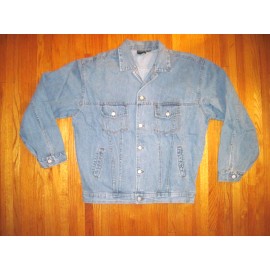 Natures Own Lt. Blue Denim Cowboy Trucker Jean Jacket 2XL NWT
