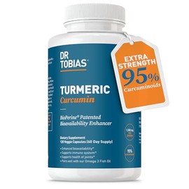 Dr. Tobias Turmeric Curcumin - 15x Strength: 750 mg per Capsule of 95% Curcuminoids Plus Bioperine - 120 Capsules by Dr. Tobias