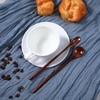 6 Pieces Wooden Coffee Spoons Long Handle Mixing Wooden Spoon