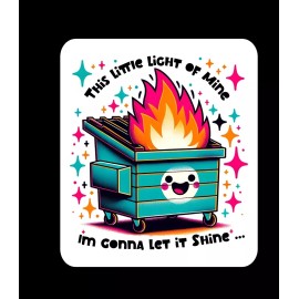 Missmee's Craft Run 4" Sticker Cute Dumpster Fire Sticker Decal Gift For Your Work Bestie Stickers