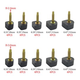 XINGYHENG 20 Pairs High Heel Shoes Replacement Tips Women High Heel Shoe Repair Tool 5 Different Sizes(8mm-12mm) U Shape Dowels Repair Caps Kit with 6 Inch Stiletto Remove Heel Pliers