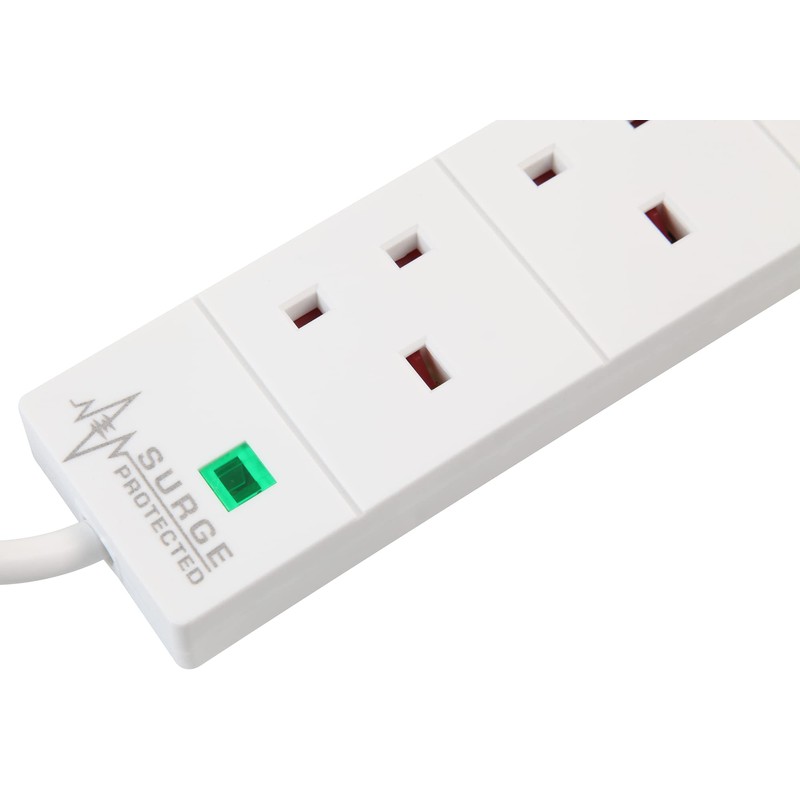 PRO ELEC PRO ELEC PL09211 4 Gang Surge Protected Extension