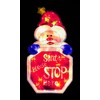 Santa Please Stop Here Window Silhouette Christmas Decoration