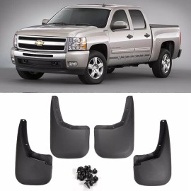 SDeelCase 4 Pcs Factory Style Mud Guards Splash Flaps For 07-13 Silverado 1500 2500 3500