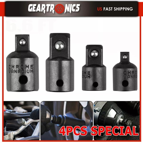 Geartronics 3/8" to 1/4" 1/2 inch Drive Ratchet SOCKET ADAPTER